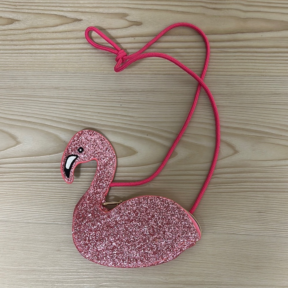 Glittery Pink Flamingo Kids Bag